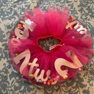 NWT Mud Pie Birthday Pom Pom Tutu